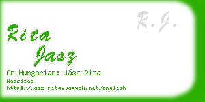 rita jasz business card