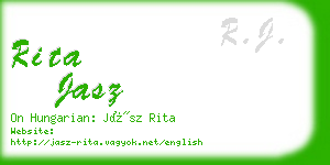 rita jasz business card